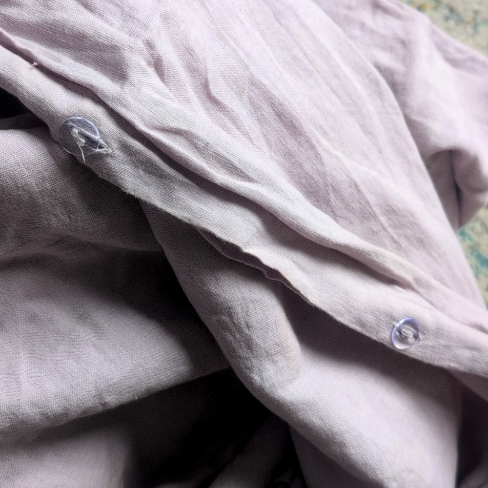 Bed Threads 100% French Flax Linen King-sized Duvet Cover In Lilac